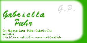 gabriella puhr business card